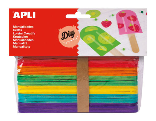 Picture of CRAFT STICKS COLOURED JUMBO X40 150X8MM